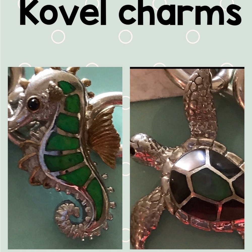 Two Kovel Sealife Creatures on 925 SS bracelet